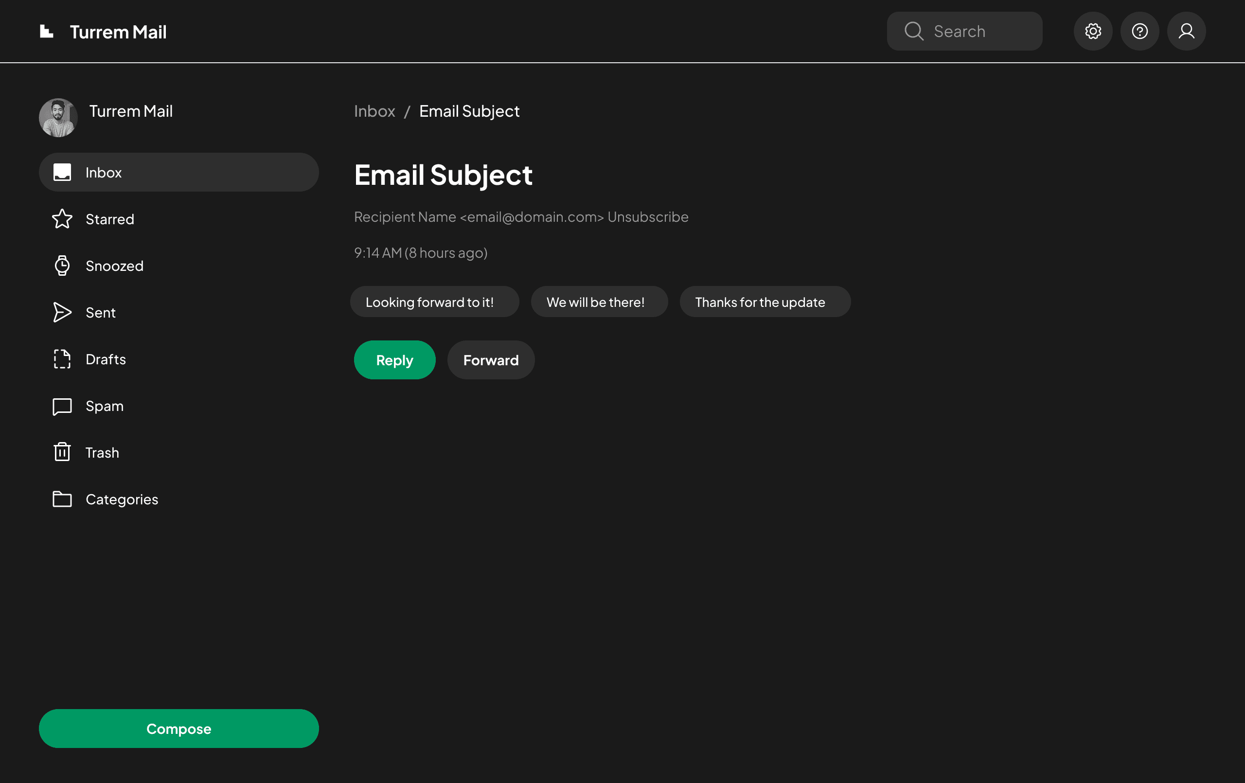 Turrem Mail Interface